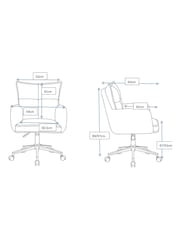 Alphason Grey Harbour Corduroy Office Chair - Image 6 of 6