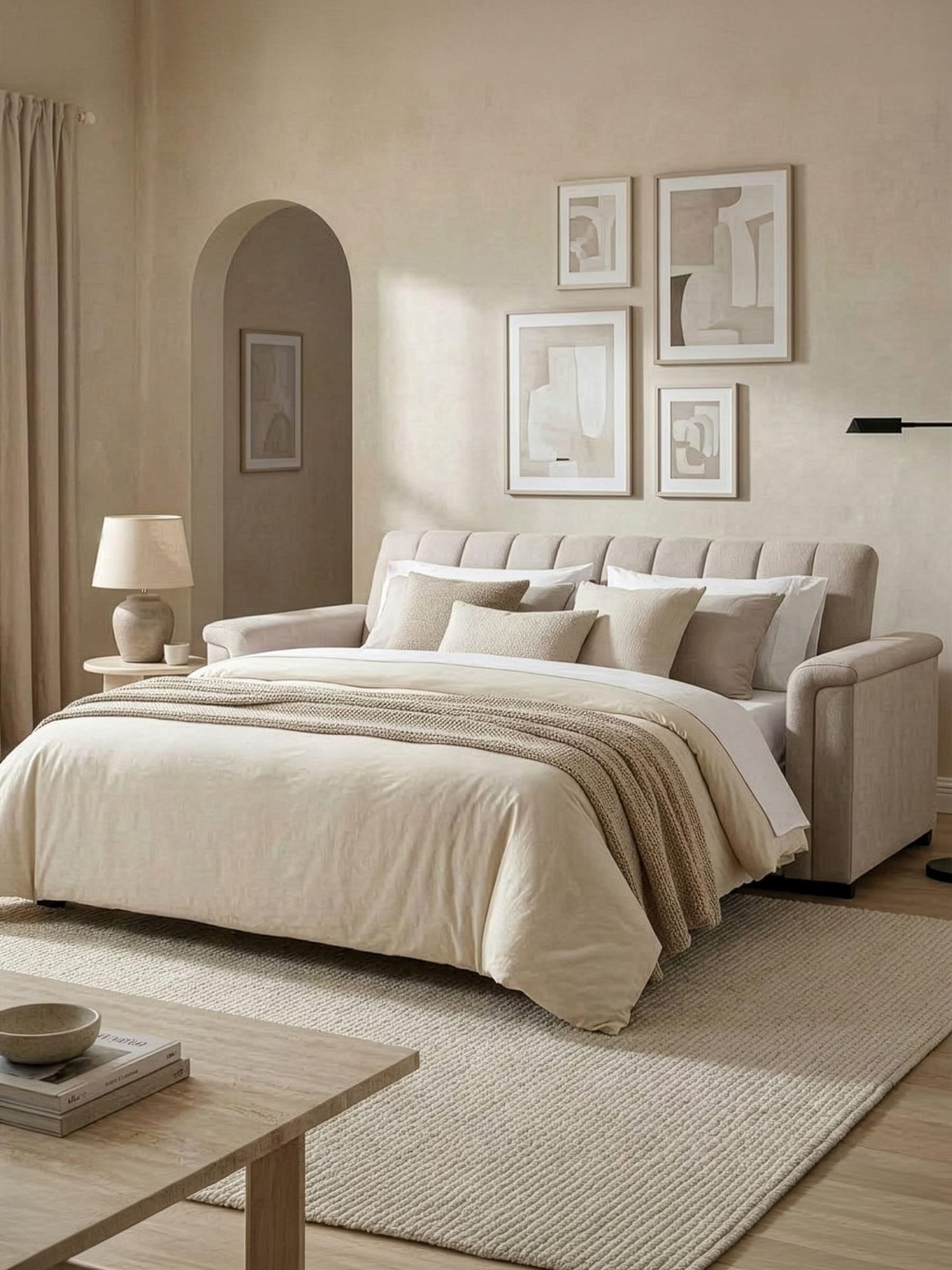 Freemans Natural Charlotte 3 Seater Sofa Bed - Image 4