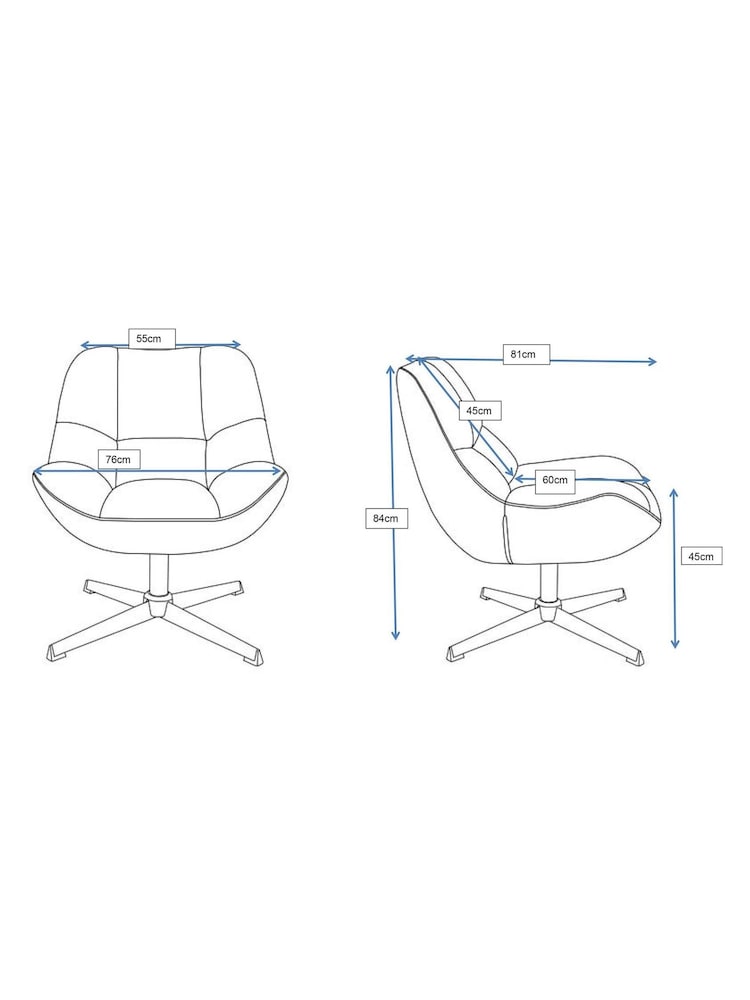 Dorel Home Grey Silverdale Corduroy Accent Chair - Image 6 of 6