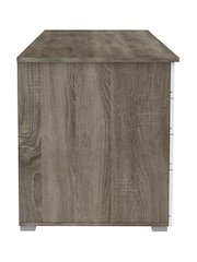 Alphason Dark Oak White Kentucky Office Desk - Image 6 of 8