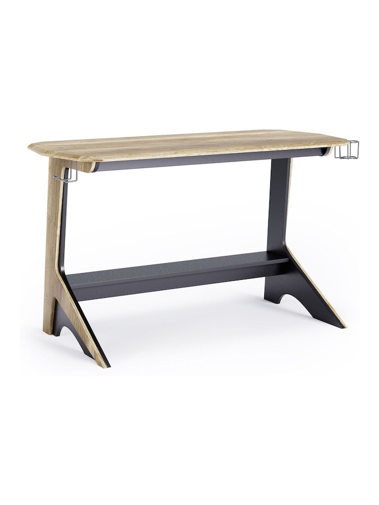 Alphason Black Oak Jersey Desk - Image 2 of 7