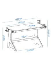 Alphason Black Oak Jersey Desk - Image 3 of 7