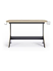 Alphason Black Oak Jersey Desk - Image 6 of 7