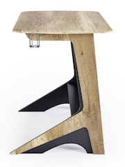 Alphason Black Oak Jersey Desk - Image 7 of 7