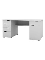 Alphason White Kentucky Office Desk - Image 6 of 9