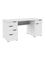 Alphason White Kentucky Office Desk - Image 7 of 9