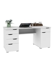 Alphason White Kentucky Office Desk - Image 8 of 9