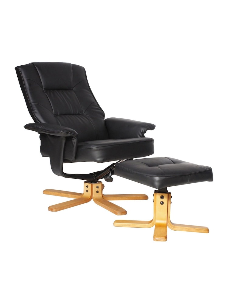Alphason Black Drake Recliner Footstool - Image 5 of 5