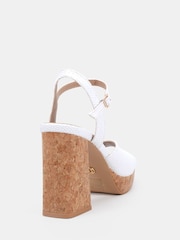 Blanco - Novo Lennon Block Heel Platform Ankle Strap Sandals - Imagen 4 de 6
