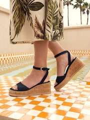 Novo Blue Bali Mid Wedge Two Part Sandals - Image 1 of 6