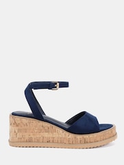 Novo Blue Bali Mid Wedge Two Part Sandals - Image 2 of 6