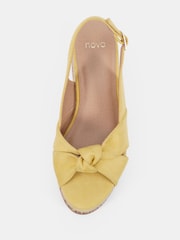 Novo Yellow Billie Mid Wedge Knot Slingback Sandals - Image 6 of 6