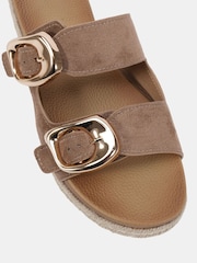 Marrón - Novo Taylor Buckle Detail Espadrille Mule Sandals - Imagen 6 de 6