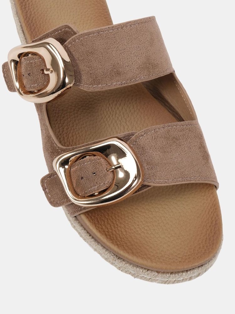 Marrón - Novo Taylor Buckle Detail Espadrille Mule Sandals - Imagen 6 de 6
