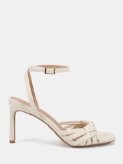 Novo White Wide Fit Lily Strappy Two Part Mid Heel Sandals - Image 2 of 6