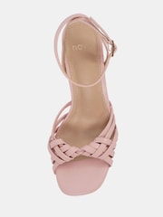 Novo Pink Wide Fit Lily Strappy Two Part Mid Heel Sandals - Image 5 of 6