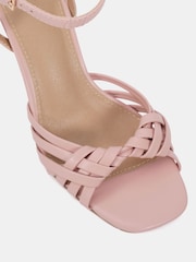 Novo Pink Wide Fit Lily Strappy Two Part Mid Heel Sandals - Image 6 of 6