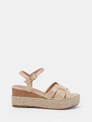 Dorado - Novo Blythe Mid Wedge Strappy Espadrille Sandals - Imagen 2 de 2