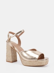 Dorado - Novo Lennon Block Heel Platform Ankle Strap Sandals - Imagen 3 de 6