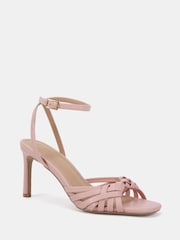 Novo Pink Lily Strappy Two Part Mid Heel Sandals - Image 3 of 6
