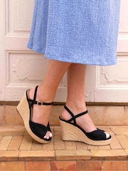 Schwarz - Novo Bliss Espadrille Wedge Sandals - Bild 1 von 6