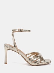 Novo Gold Lily Strappy Two Part Mid Heel Sandals - Image 2 of 6