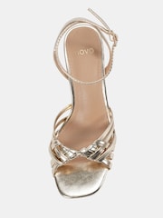Novo Gold Lily Strappy Two Part Mid Heel Sandals - Image 5 of 6