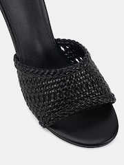 Novo White Wide Fit Libby Mid Heel Woven Mules - Image 6 of 6