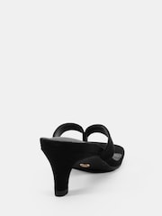 Novo Black Lexi Low Heel Toe Post Mule Sandals - Image 4 of 6