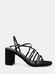 Novo Black Wide Fit Leanne Block Heel Strappy Sandals - Image 2 of 6