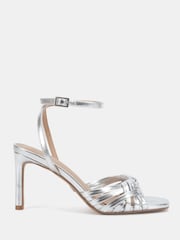 Novo Silver Lily Strappy Two Part Mid Heel Sandals - Image 2 of 6