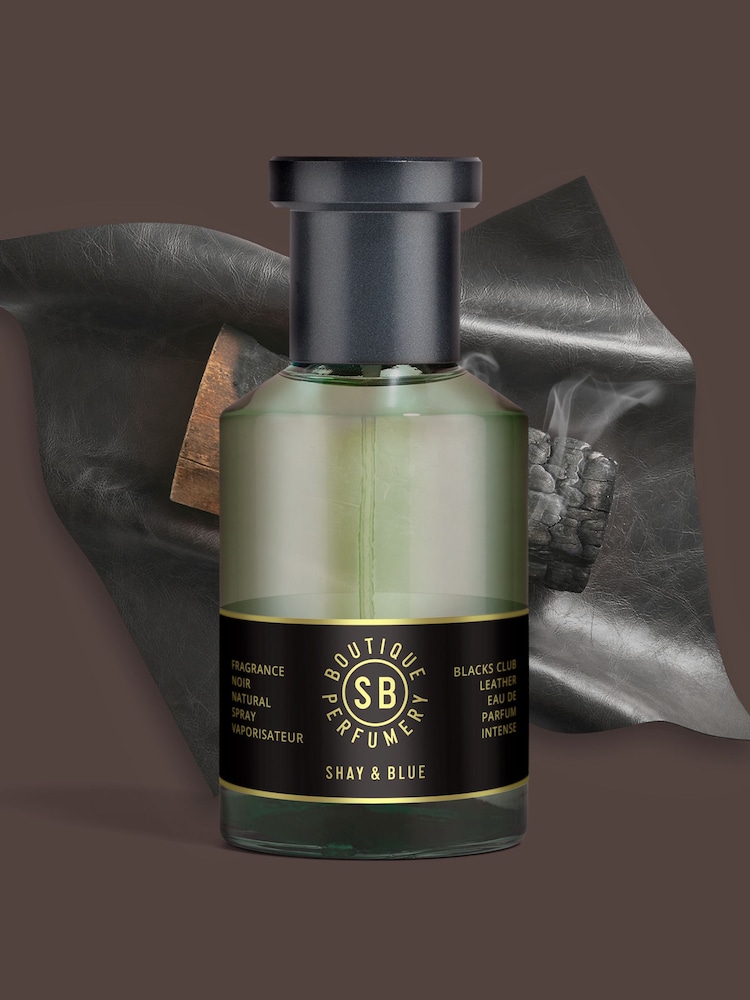 Shay & Blue Blacks Club Leather Fragrance 100ml - Image 2 of 3 Shay & Blue Blacks Club Leather Fragrance 100ml - Image 2 of 3