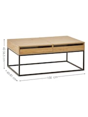 Julian Bowen Oaf Effect Kade Storage Coffee Table - Image 4 of 14