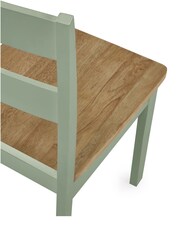Julian Bowen Sage Green and Natural Oak Effect Linwood Dining Chair - Image 10 of 16
