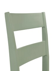 Julian Bowen Sage Green and Natural Oak Effect Linwood Dining Chair - Image 11 of 16