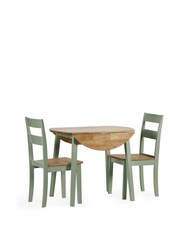 Julian Bowen Sage Green and Natural Oak Effect Linwood Dining Chair - Image 16 of 16