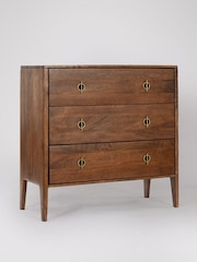 Swoon Mid Brown Morse Mango Wood Three-Drawer Chest Of Drawers - Image 3 of 7