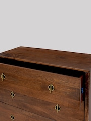 Swoon Mid Brown Morse Mango Wood Three-Drawer Chest Of Drawers - Image 4 of 7