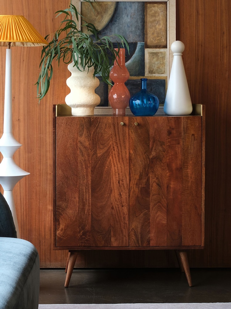 Swoon Mid Brown Fresco Mango Wood Two Door Cabinet - Image 1 of 7 Swoon Mid Brown Fresco Mango Wood Two Door Cabinet - Image 1 of 7