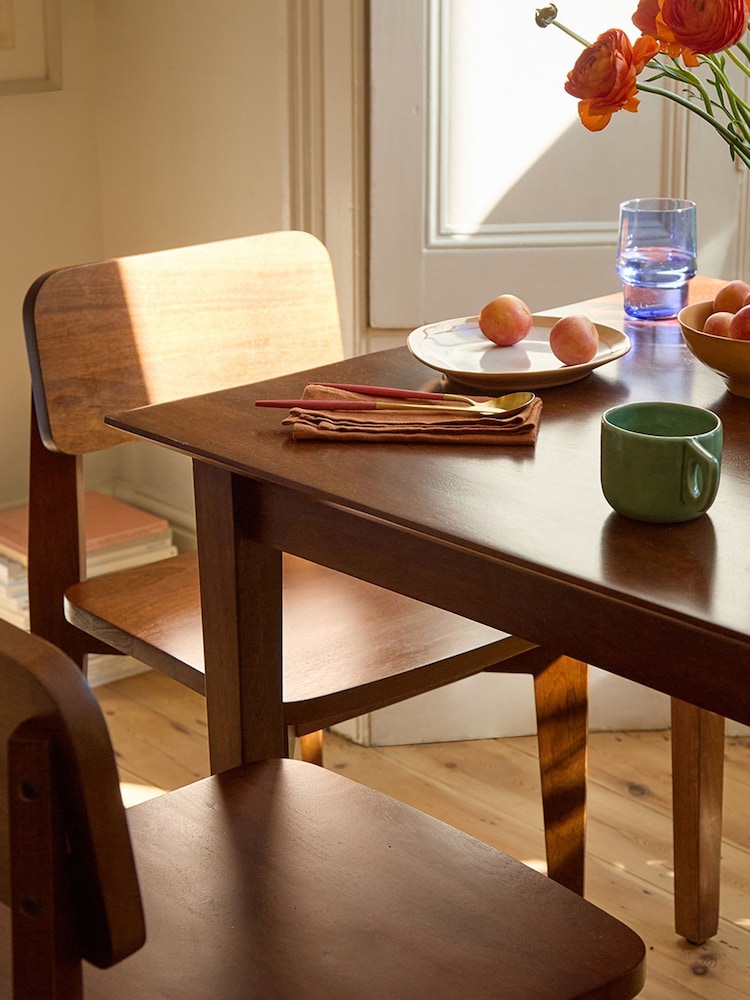 Swoon Mid Brown Newham Mango Wood Four-Seater Dining Table - Image 2 of 8