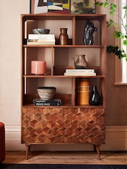 Swoon Mid Brown Terning Acacia Wood Two Door Shelving - Image 1 of 7