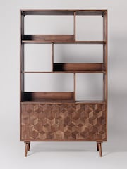 Swoon Mid Brown Terning Acacia Wood Two Door Shelving - Image 4 of 7