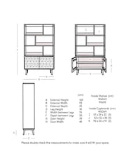Swoon Mid Brown Terning Acacia Wood Two Door Shelving - Image 6 of 7