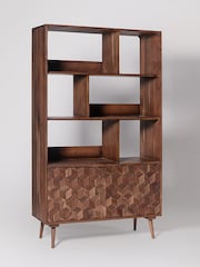 Swoon Mid Brown Terning Acacia Wood Two Door Shelving - Image 7 of 7