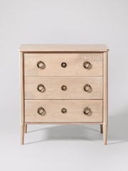 Swoon Light Brown Reyna Mango Wood Chest Of Three Drawers - Image 3 of 5