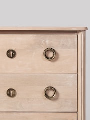 Swoon Light Brown Reyna Mango Wood Chest Of Three Drawers - Image 4 of 5
