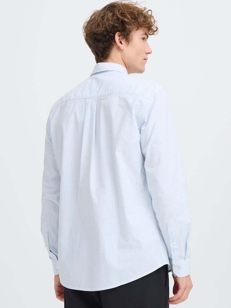 Casual Friday Blue Bostrom Long Sleeve Striped Shirt - Image 2 of 8