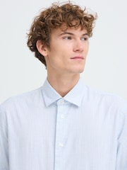 Casual Friday Blue Bostrom Long Sleeve Striped Shirt - Image 4 of 8