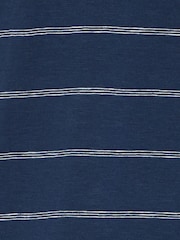 Casual Friday Blue Lie Crew Neck Striped Slub T-Shirt - Image 3 of 3