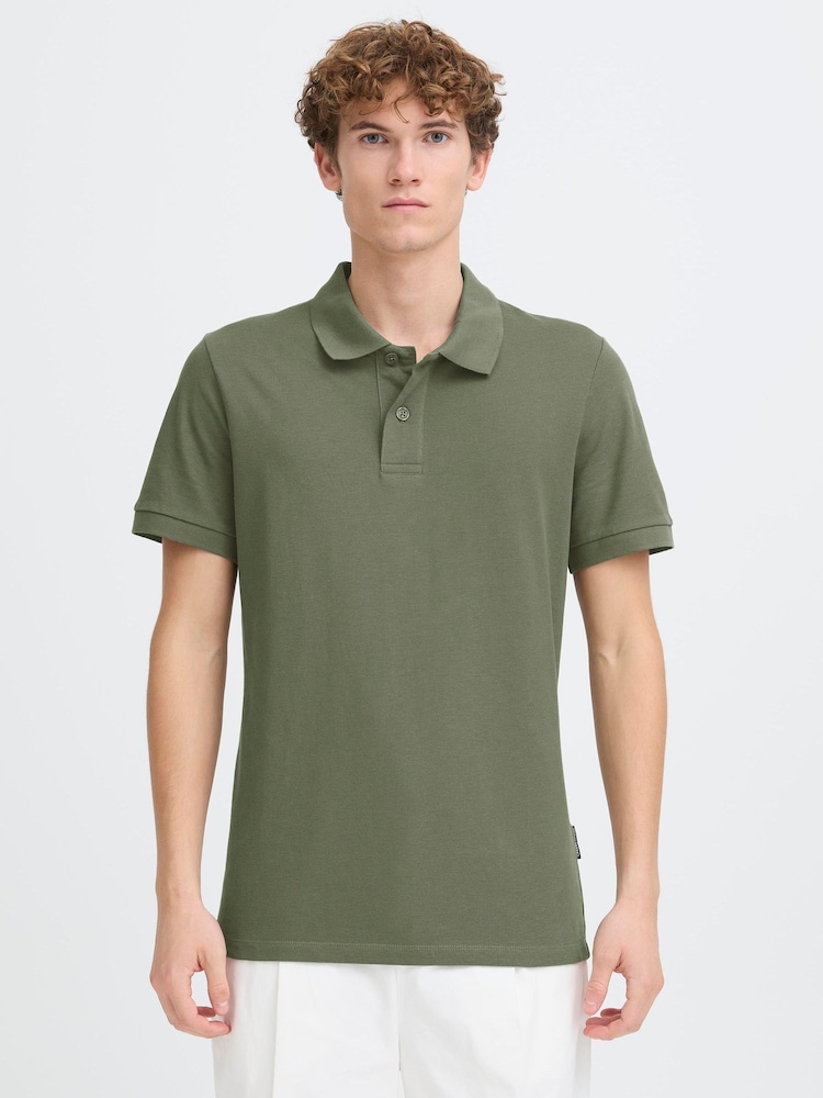 Casual Friday Green Solheim Short Sleeve Pique Polo Shirt - Image 1 of 7